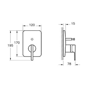 Suit U A4228626 Ankastre Banyo Bataryası Sıva Üstü Bakır