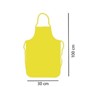 Omniclean Sarı Askılı Mutfak Bulaşık Önlüğü Lamineli 50 X100 Cm