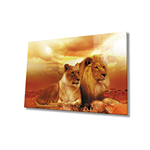 Aslan Cam Tablo 110x70 cm