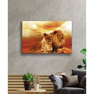 Aslan Cam Tablo 110x70 cm