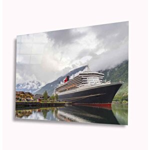 Gemi Cam Tablo 36x23 cm