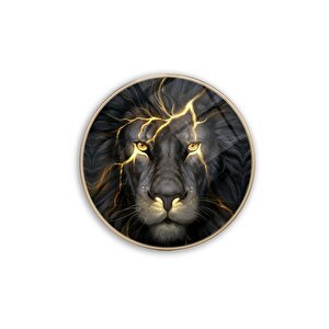 Aslan Yuvarlak Cam Tablo 50x50 cm