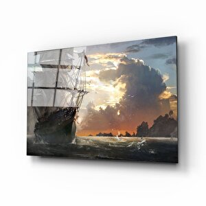 Gemi Cam Tablo 50x70 cm