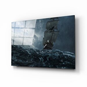 Gemi Cam Tablo 90x60 cm
