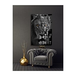 Aslan Motivasyon Cam Tablo 60x90 cm