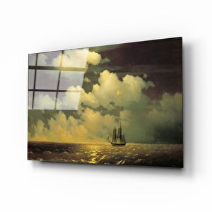 Gemi Cam Tablo 36x23 cm
