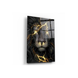 Gold Aslan Cam Tablo 50x70 cm