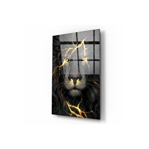 Gold Aslan Cam Tablo 50x70 cm