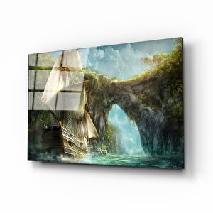 Gemi Cam Tablo 90x60 cm