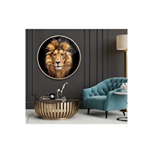 Aslan Yuvarlak Cam Tablo 30x30 cm