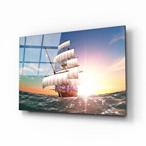 Gemi Cam Tablo 110x70 cm