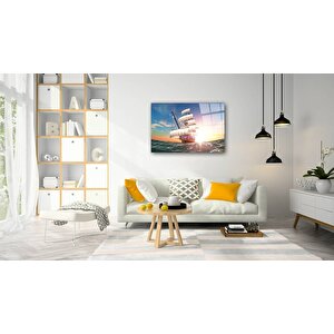 Gemi Cam Tablo 110x70 cm
