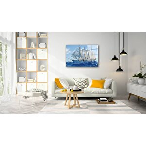 Gemi Cam Tablo 50x70 cm