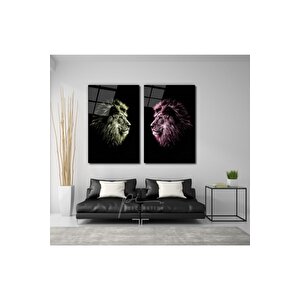 Aslan Double Cam Tablo 70x110 cm