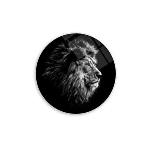 Aslan Yuvarlak Cam Tablo 30x30 cm