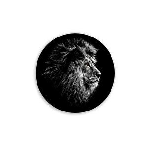 Aslan Yuvarlak Cam Tablo 30x30 cm