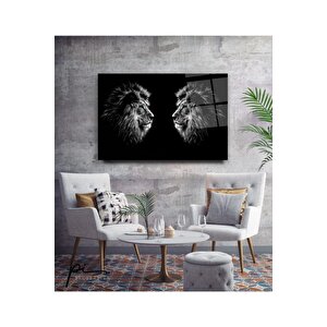Aslanlar Cam Tablo 50x70 cm