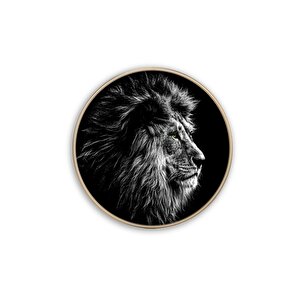 Aslan Yuvarlak Cam Tablo 50x50 cm