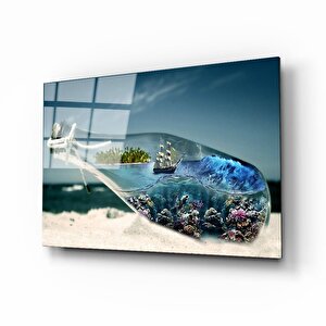Gemi Cam Tablo 36x23 cm