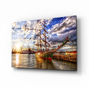 Gemi Cam Tablo 110x70 cm