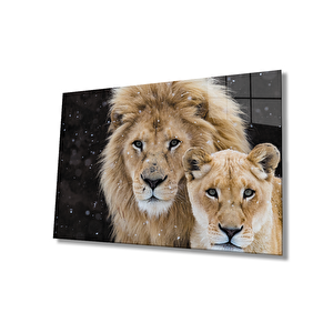 Aslan Cam Tablo 110x70 cm