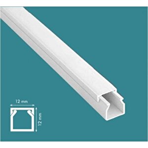 Yapışkanlı Kablo Kanalı 1 Mt 12x12 mm