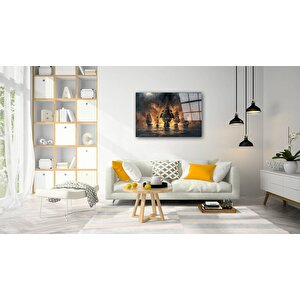 Gemi Cam Tablo 36x23 cm