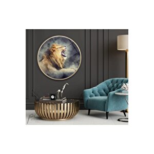 Aslan Yuvarlak Cam Tablo 30x30 cm