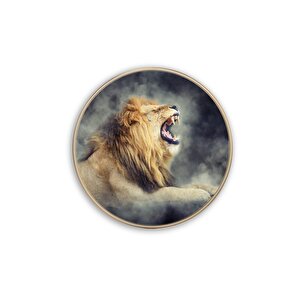 Aslan Yuvarlak Cam Tablo 30x30 cm