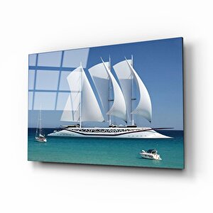 Gemi Cam Tablo 50x70 cm