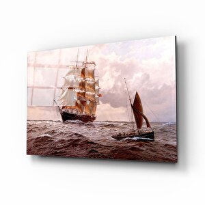 Gemi Cam Tablo 36x23 cm