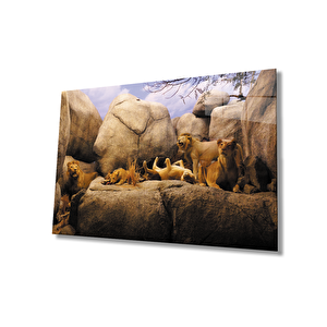 Aslan Cam Tablo 36x23 cm