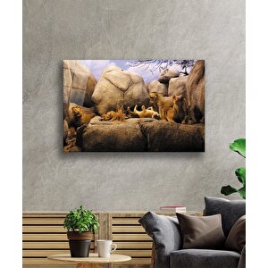Aslan Cam Tablo 36x23 cm