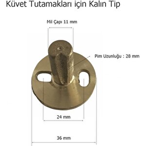 Banyo Aksesuar Montaj Parçası Prinç Malzeme Kalın Tiptutunma Barı Uyumlu