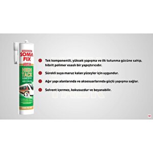 Hightack Hibrit Yapıştırıcı Korniş-çıta-ayna-metal Yapıştırıcı 290 Ml+ Si̇li̇kon Tabancasi