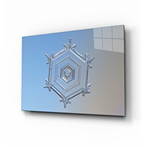 Kar Tanesi Cam Tablo 90x60 cm