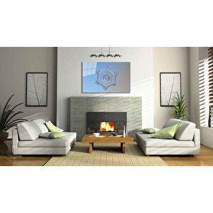 Kar Tanesi Cam Tablo 90x60 cm
