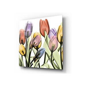 Lale Cam Tablo 80x80 cm