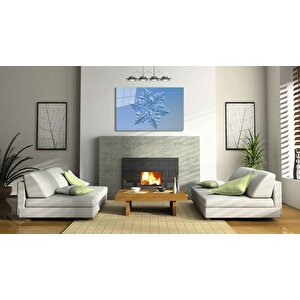 Kar Tanesi Cam Tablo 50x70 cm