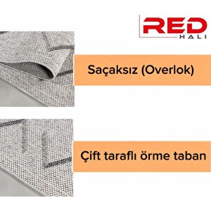 İç Ve Dış Mekan Halısı Gri, Boho Tasarım, Teras, Balkon, Bahçe Için Hava Koşullarına Dayanıklı