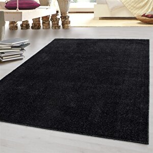 Halı Oturma Odası, Düz Antrasit, Modern Kısa Tüylü Dikdörtgen Yumuşak 120x650 cm