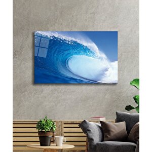 Deniz Dalgası Manzarası Cam Tablo Sea Waves 90x60 cm