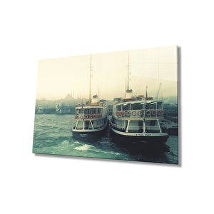 İstanbul Deniz Otobüsleri Cam Tablo 36x23 cm