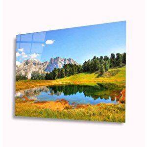 Manzara Cam Tablo 36x23 cm