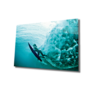 Deniz Sörfü Cam Tablo Sea Surfing 50x70 cm