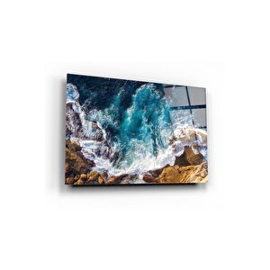 Deniz Ve Kayalıklar Cam Tablo 50x70 cm