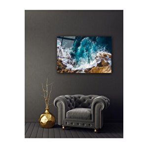 Deniz Ve Kayalıklar Cam Tablo 50x70 cm