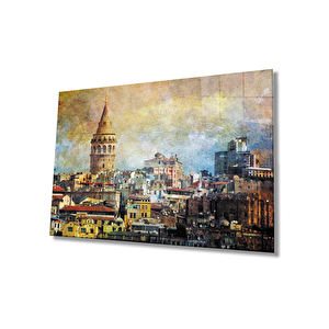 Sulu Boya İstanbul Galata Kulesicam Tablo 50x70 cm