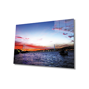 İstanbul Boğaz Köprüsü Manzaralı Cam Tablo 50x70 cm