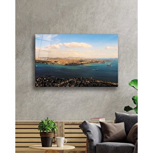 İstanbul Boğazı Cam Tablo 50x70 cm